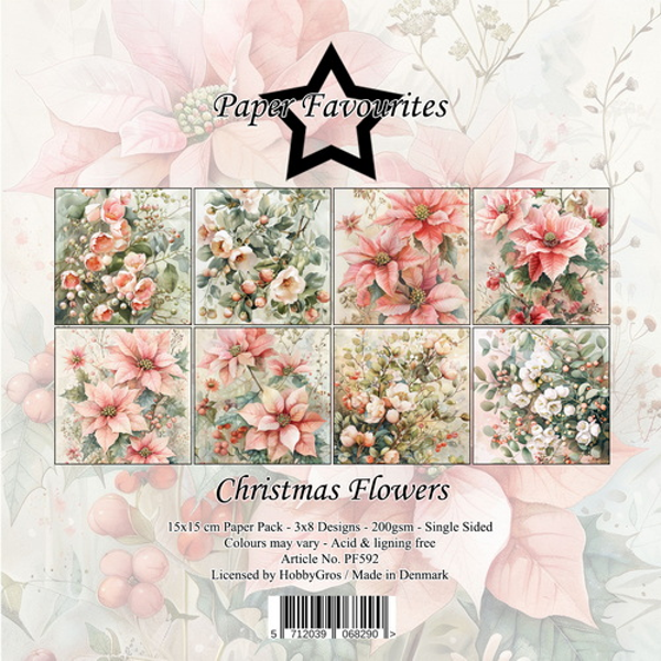 Paper Favourites 15x15 cm Christmas Flowers