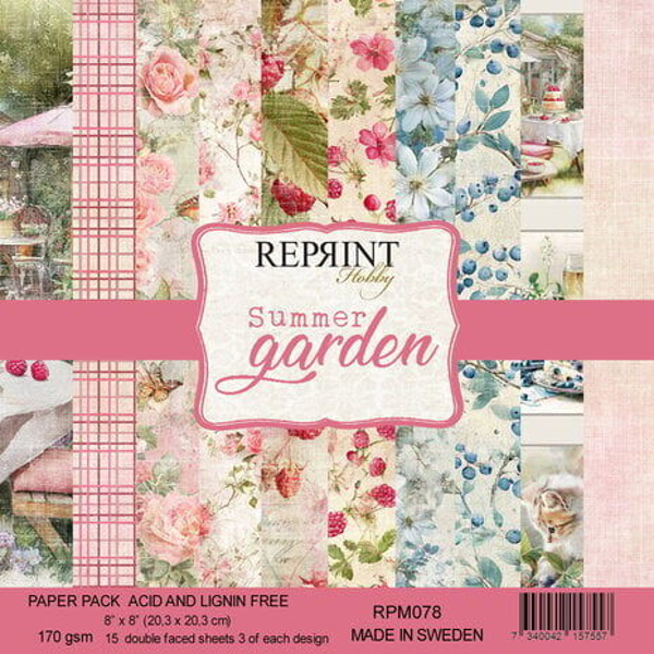 Reprint - Summer Garden - 8x8 Inch Paper Pack