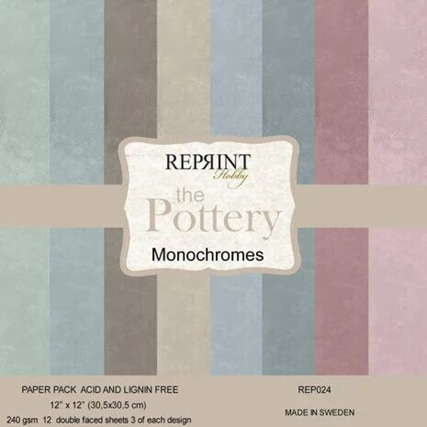 Reprint - The Pottery - 12x12 Inch Cardstock - Monochromes