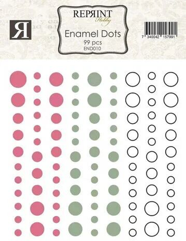 Reprint - Enamel Dots - Summer Garden