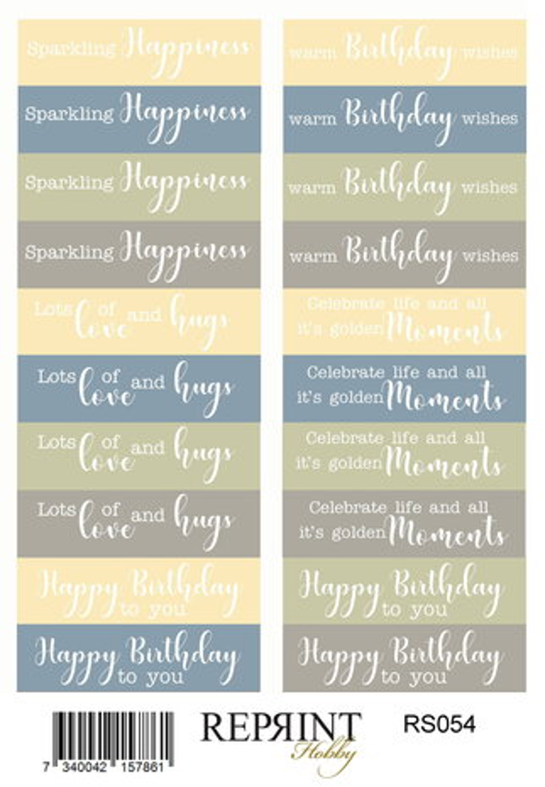 Summer Meadow 10x16cm Stickers Text