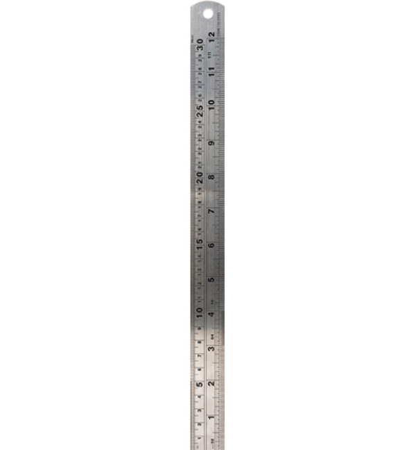 RVS liniaal 30 cm