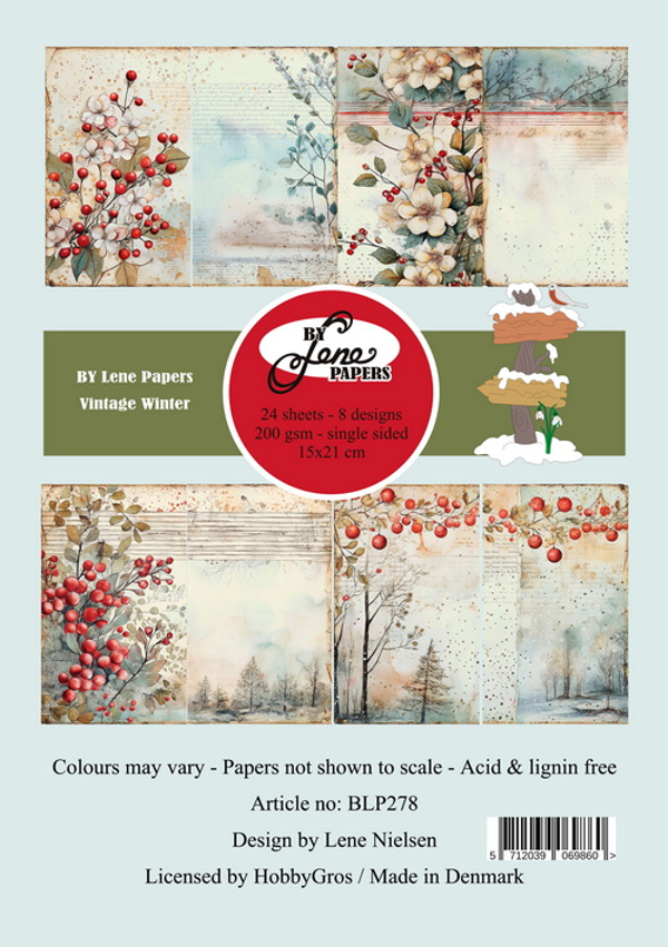 By Lene Paper Pad A5 Vintage Winter
