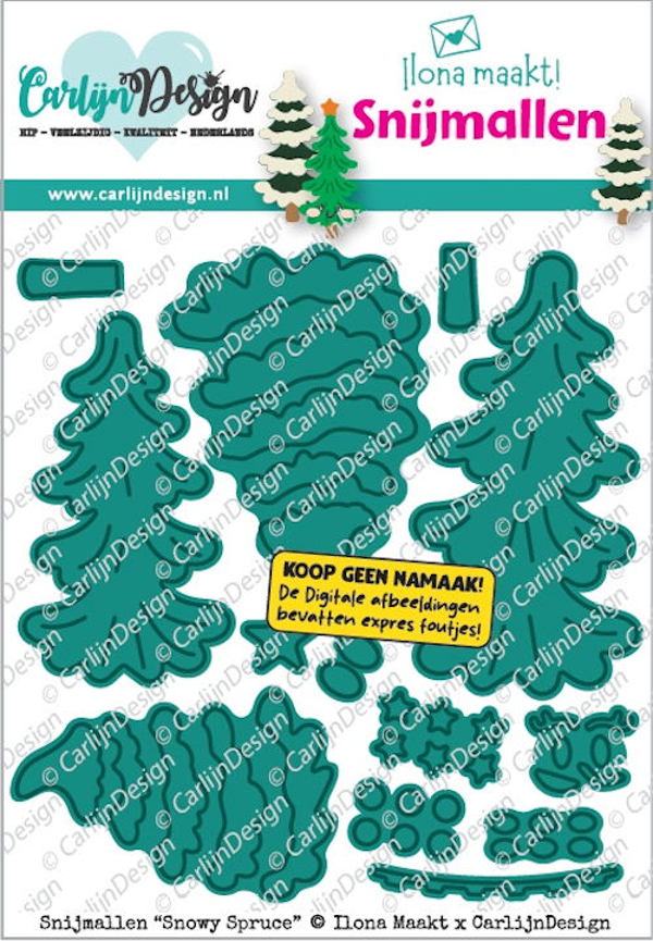 CarlijnDesign snijmallen Snowy Spruce