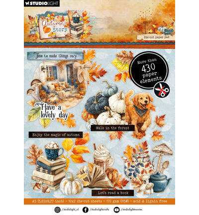 StudioLight Die-Cut Paper Pad – Die-Cut Paper Autumn Story nr. 499