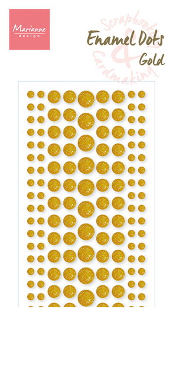 Enamel dots Gold Glitter