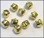 Christmas bells 12 mm deep gold (10)