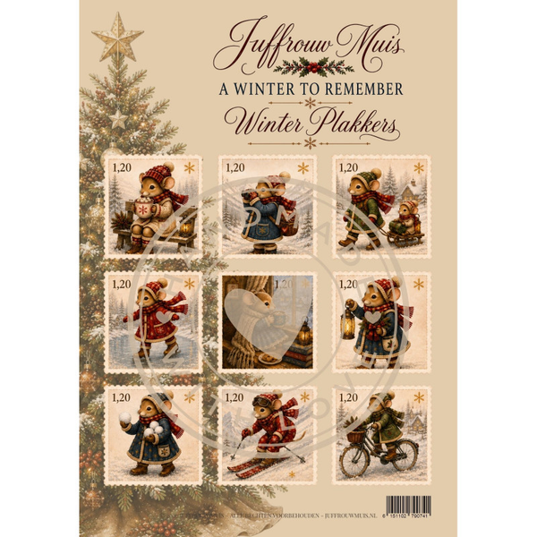 Juffrouw Muis - Winter Teddy Tales - Plakkers