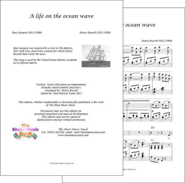 A life on the ocean wave PIANO