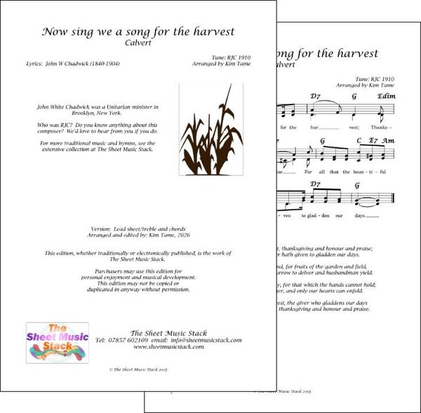 Now sing we a song for the harvest