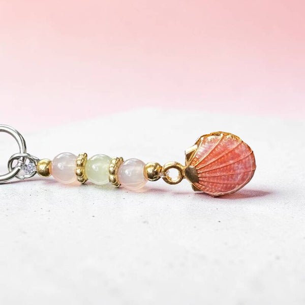 Charms - Pre made - Pink Sea Shell