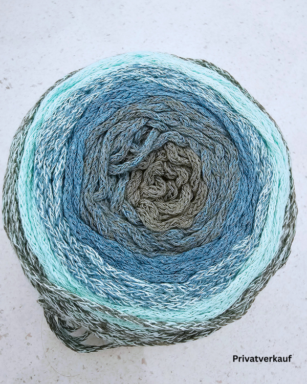 Flechtkordel 2 mm mit Farbverlauf - 250 g