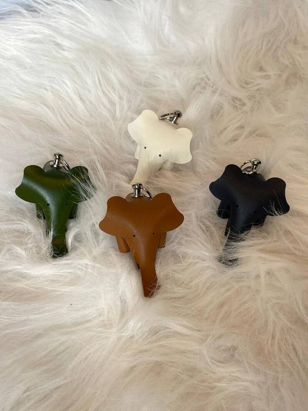 Sleutelhanger olifant van cactusleer