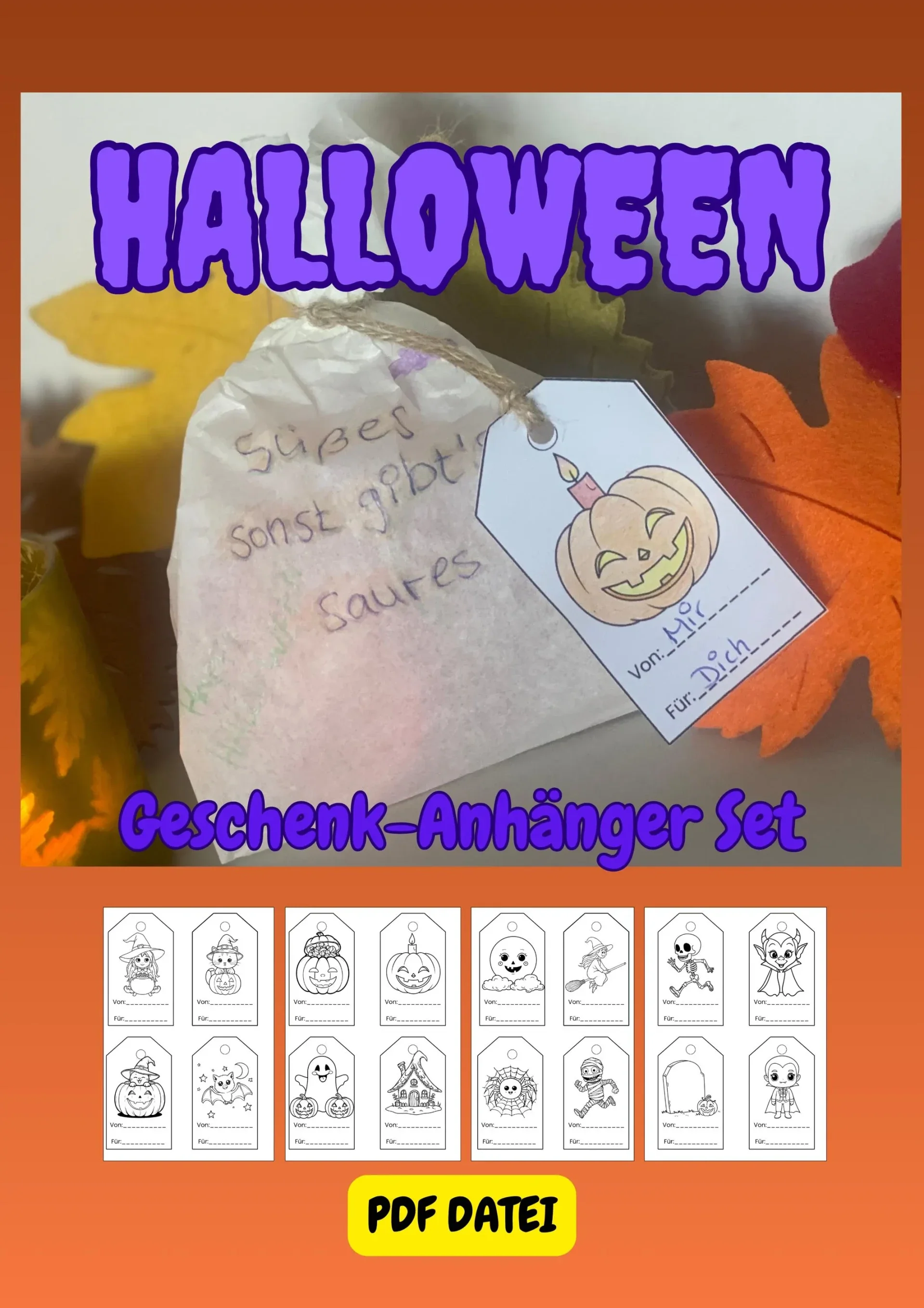 Halloween Geschenkanhänger