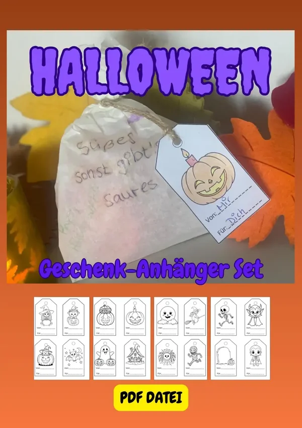 Halloween Geschenkanhänger