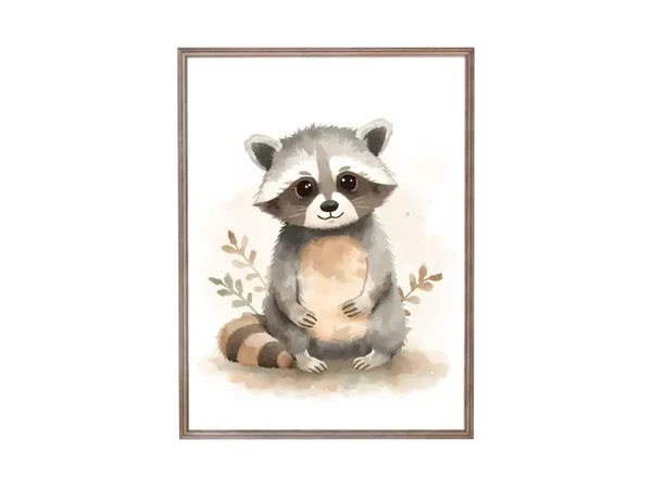 Wandbild Waschbär