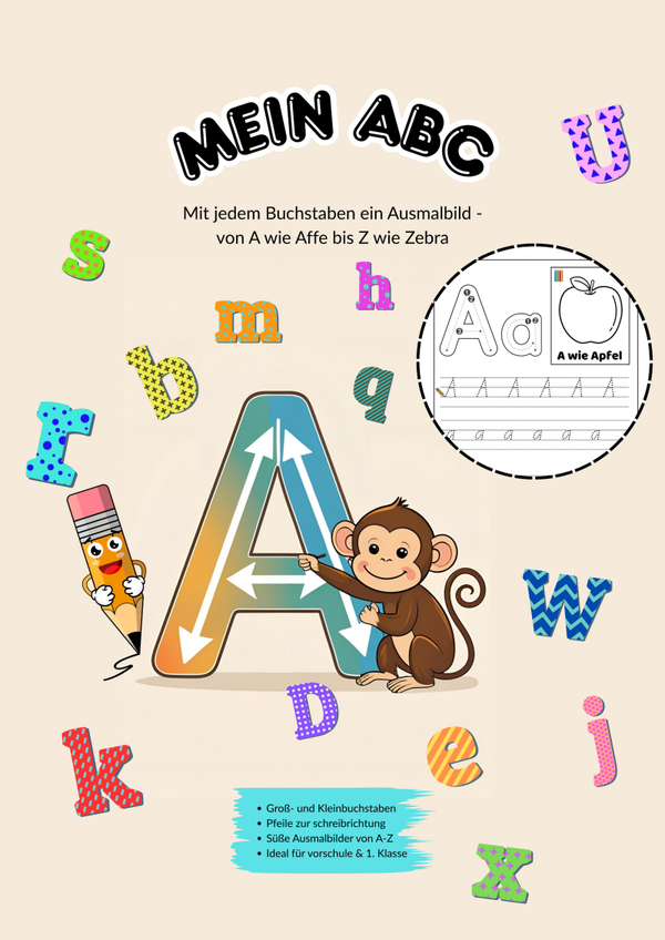 Lernheft „Mein ABC“ – Spielerisch Buchstaben lernen