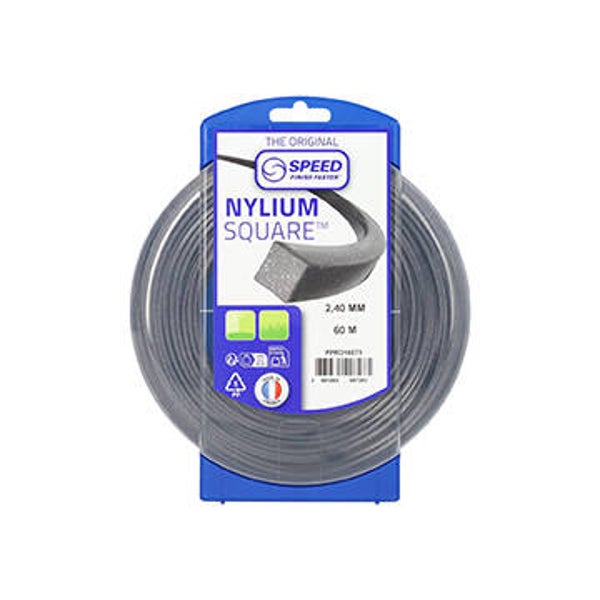 Fil nylon square nylium 2,4mm long 60m
