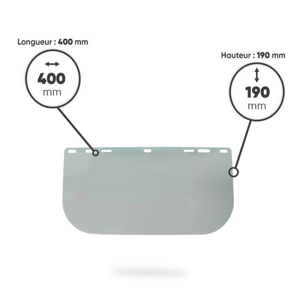 Ecran de rechange polycarbonate pour visière ref F0964