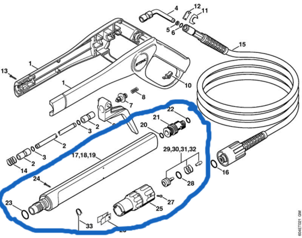 Lance jet pinceau réglable STIHL 49155000922