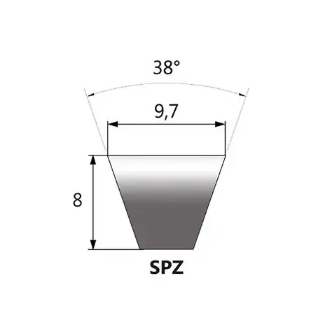 Courroie spz825 9.7x825lp