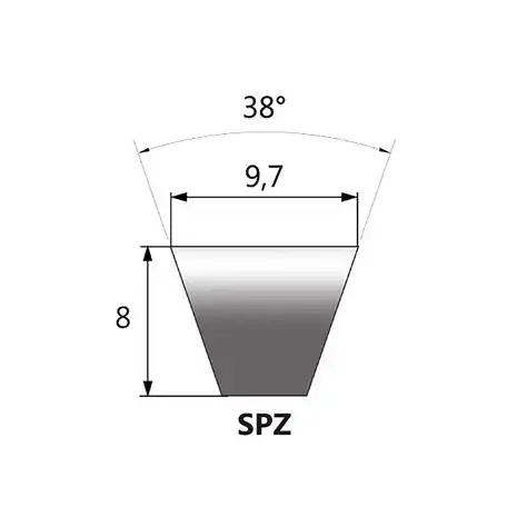 Courroie spz887 9.7x887lp