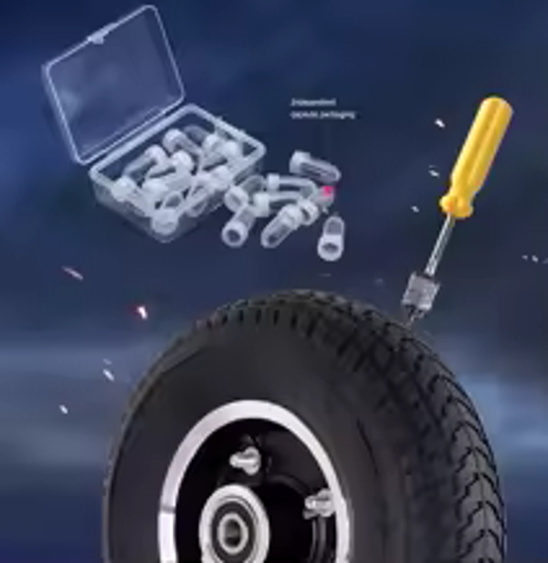 Vis de Réparation pneu pour Voiture, Moto, Scooter, autoportée Tubeless, Sans Colle 10 Pièces