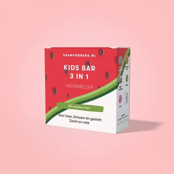 SHAMPOO BARS 3-in-1 Kids Bar Watermeloen – Vegan