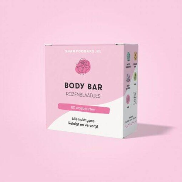SHAMPOO BARS Vegan & Plasticvrije Body Bar Rozenblaadjes