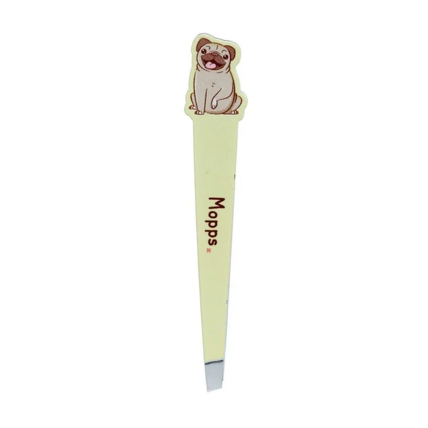 Mops Mopshond Pincet Geel - RVS Wenkbrauw Pincet