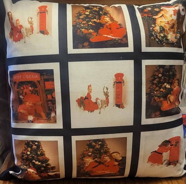 9 image photo cushion