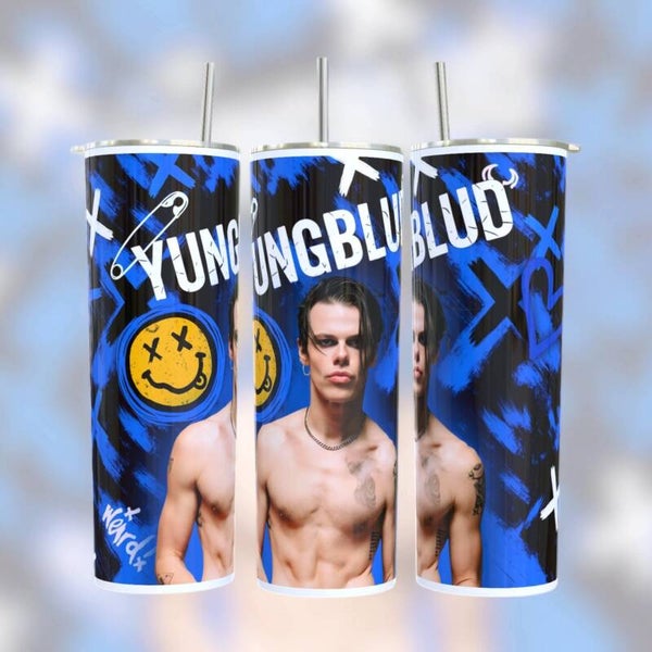tumbler with straw and any image