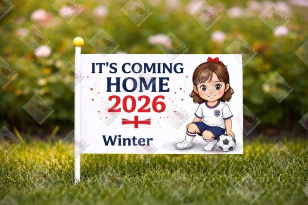 It's coming home personalised flag