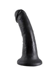 King Cock 8" Realistic Suction Dildo  BLACK