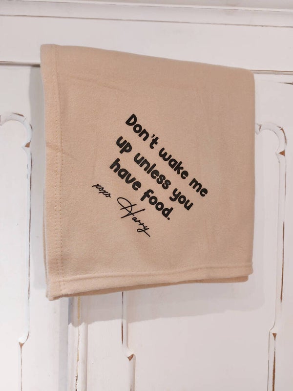 Fleecedeken met eigen tekst