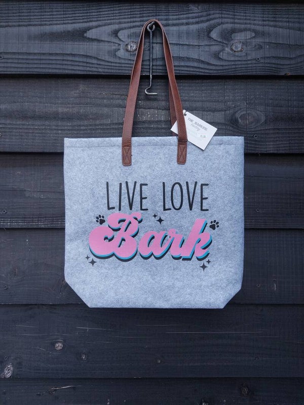 Totebag Vilt "live love bark"