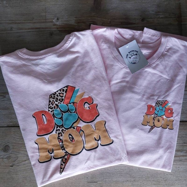 Shirt orchid pink "dogmom" | unisex