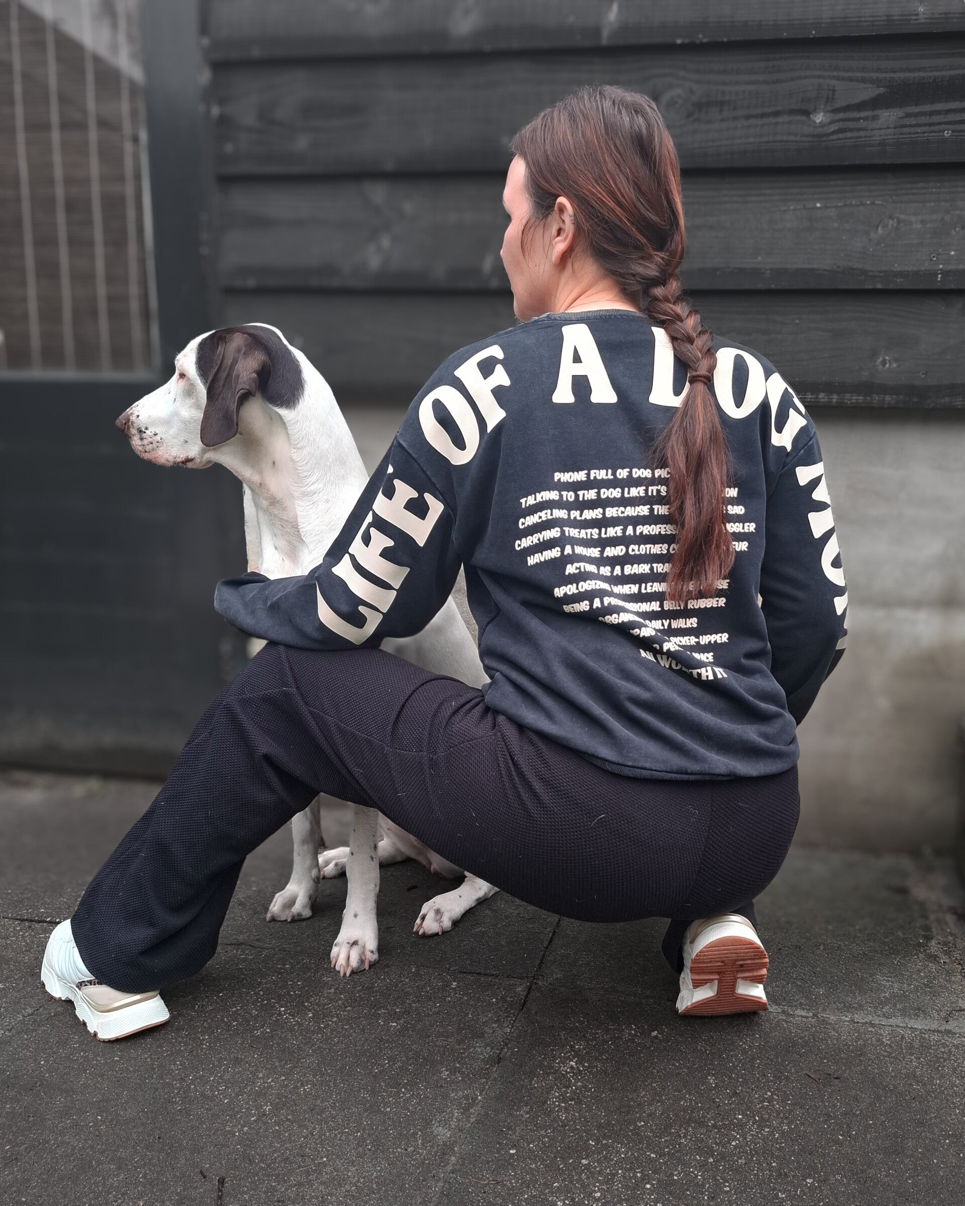 Vintage look sweater Life of a dog mom