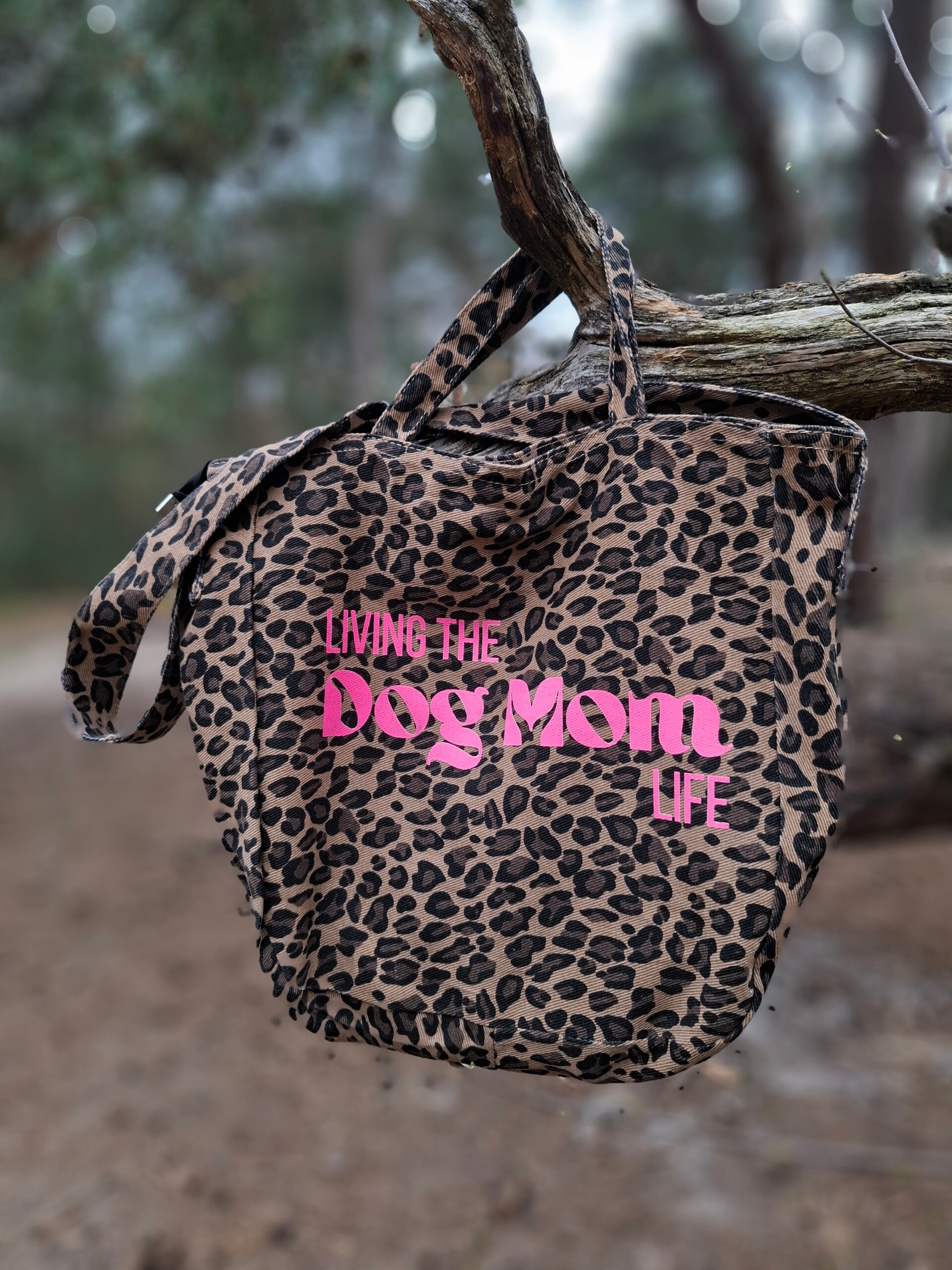 Leopard Canvas Tas met Rits