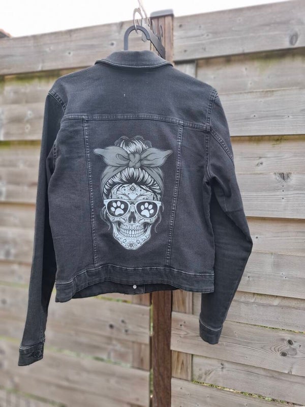 Vintage spijkerjas zwart maat L