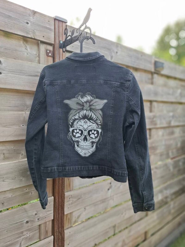 Vintage spijkerjas zwart maat M