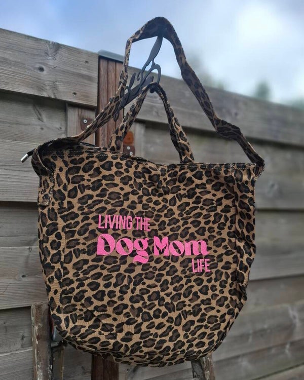 Leopard Canvas Tas met Rits