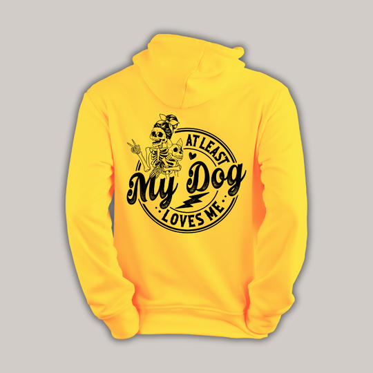 Basic hoodie - At least my dog loves me