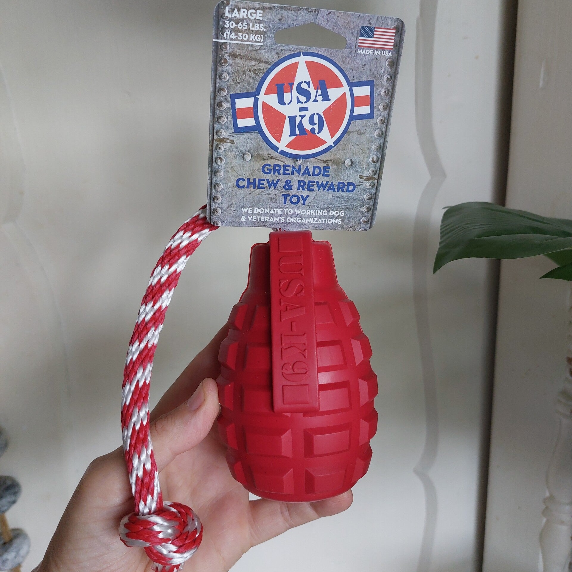 SodaPup USA K9 Grenade Reward Large - red