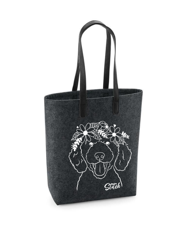 Custom - Totebag Vilt - Floral