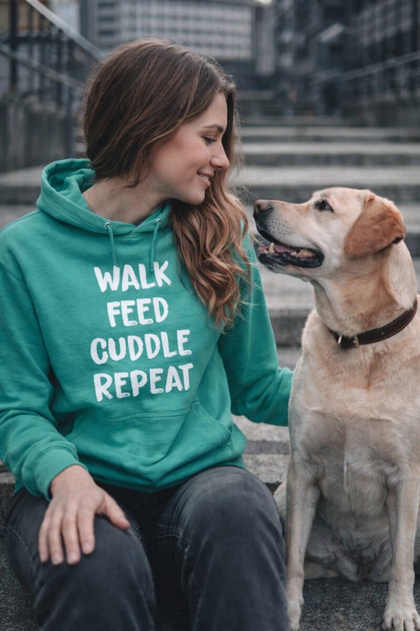 Basic hoodie - walk, feed, cuddle, repeat