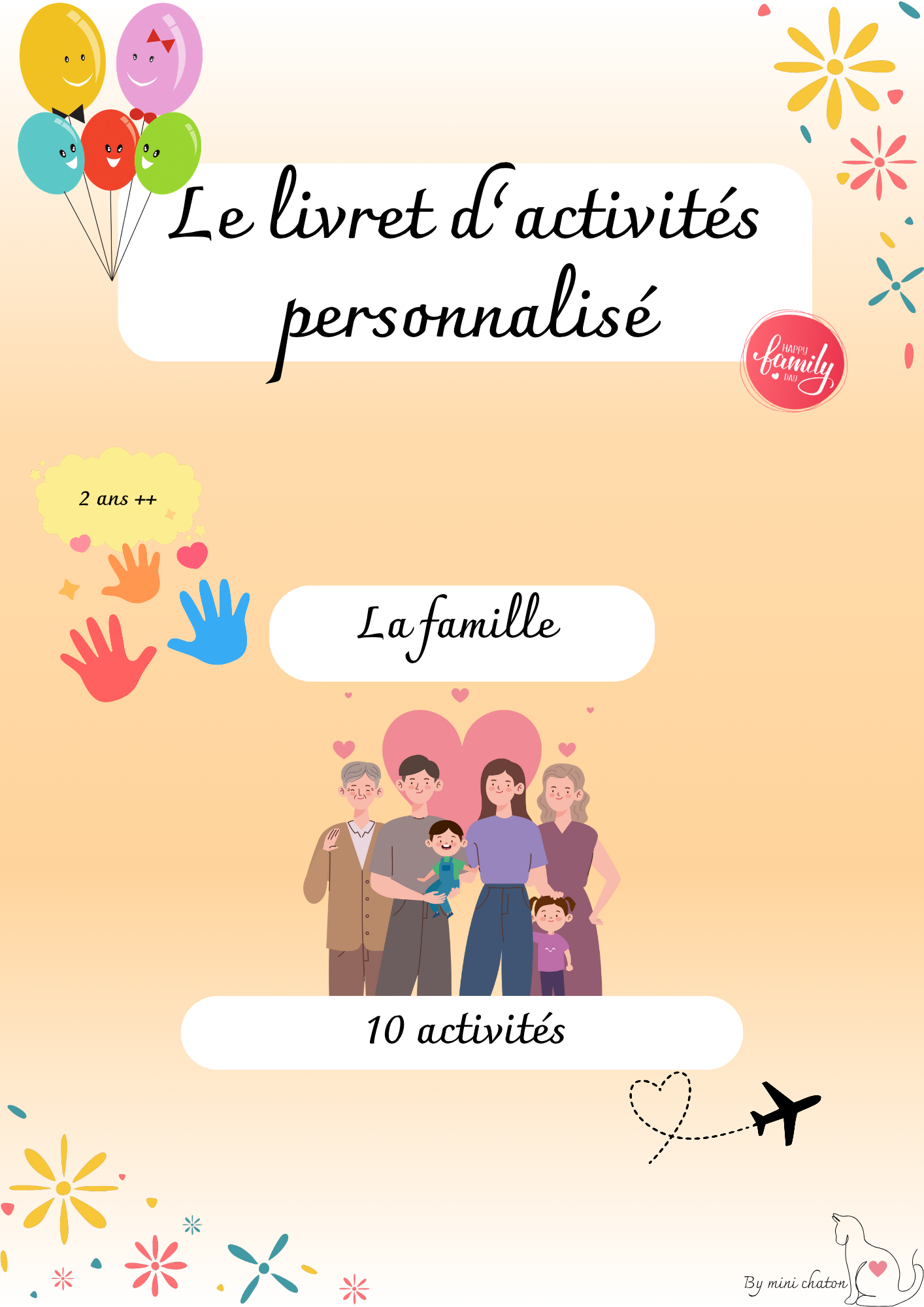 Le livret d'activité personnalisée " La famille" ❤️