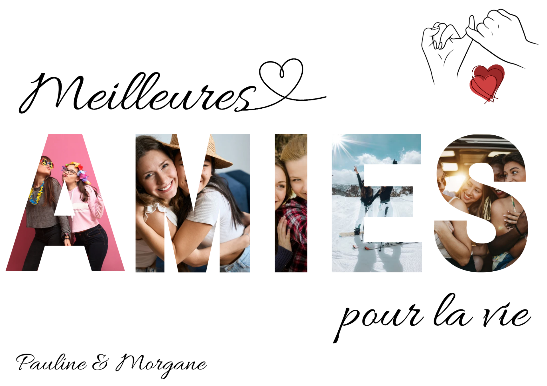 Mot de cœur 💝 "meilleure amie (es)"