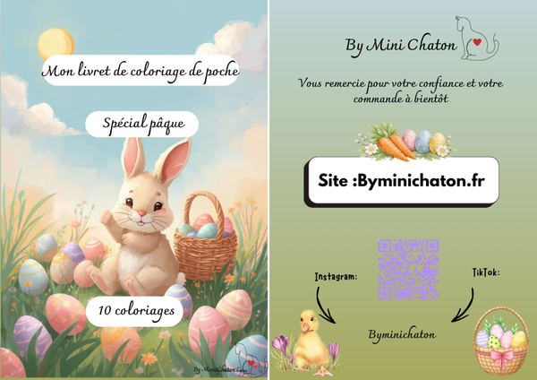 Le mini livret de coloriage " spécial pâques" 🐰
