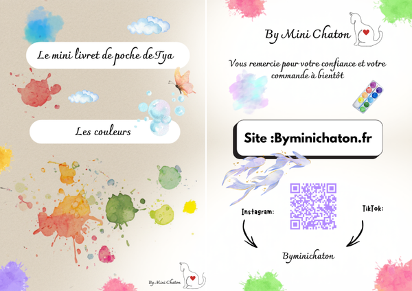 Le mini livret des couleurs 🌈 français et anglais